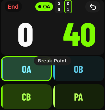 Live scoring on the Apple Watch